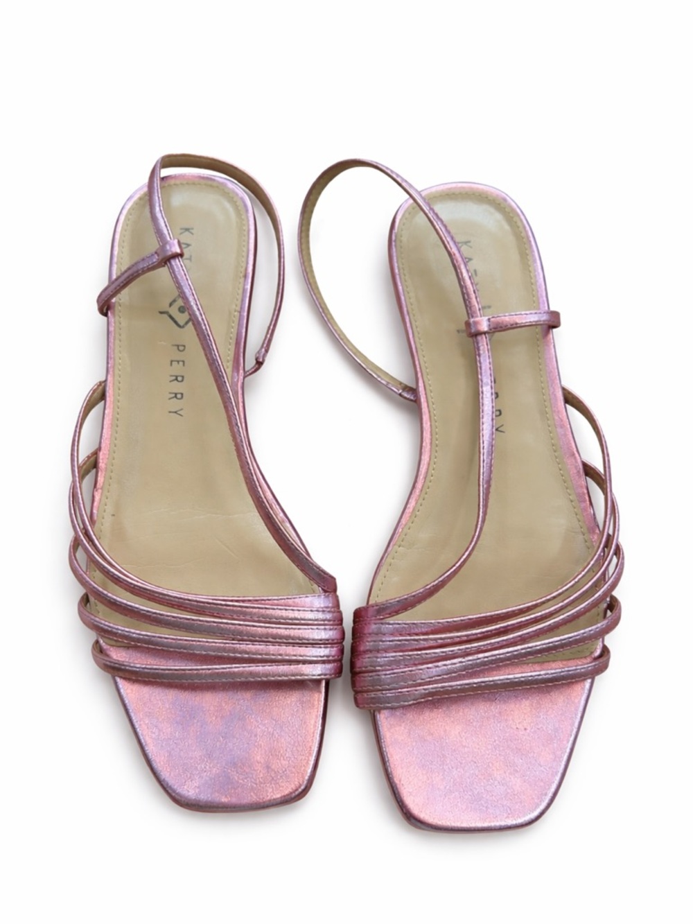 Katy Perry Collections Metallic Pink Strappy Sandals Size 9.5